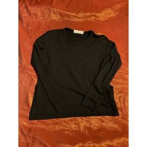 Cale KniShirt Womens S Black Long Sleeve Crewneck Pullover Top Lightweight